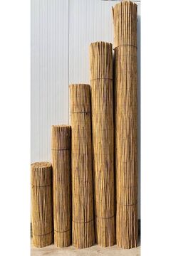 Genel Markalar Kamış Çit Bambu Çit Hasır Doğal 1,00 X 5,00 Metre ( Misina İpi )