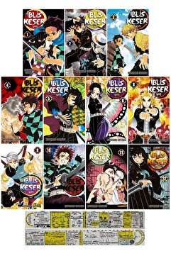 Gerekli Şeyler Yayıncılık İblis Keser Demon Slayer 1-2-3-4-5-6-8-9-10-11-12. Ciltler Manga Seti 11 Kitap