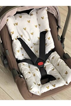 DERİN BOUTİQUES Gold Mickey Poplin Puset Minderi