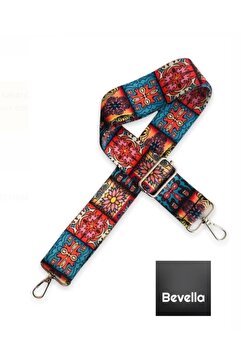 Bevella Polyester Kolon Ayarlanabilir Çanta Sapı - Telefon Askısı (120 CM) / Kare Hint Desen