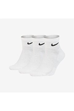 Nike U Nk Everyday Cush Ankle 3pr Erkek Beyaz Çorap - Sx7667-100