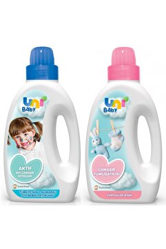 Uni Baby Çamaşır Deterjanı 1500 Ml + Çamaşır Yumuşatıcısı 1500 Ml