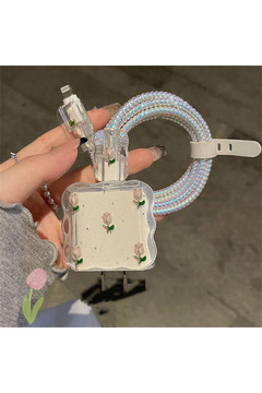 KVK PRİVACY 18W/20W/25W Uyumlu Şarj Kılıfı – Örme Kablo Toparlayıcı, Kablo Koruyucu ve Düzenleyici Aparat