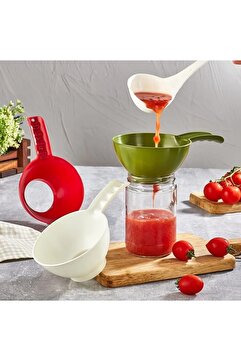 Vi Caro Servis Hunisi Saplı Kavanoz Konserve Hunisi Sert Plastik Malzemesi