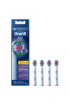Oral-B Pro 3D White X-Filament Şarjlı Diş Fırçası Yedek Başlığı 4 Adet