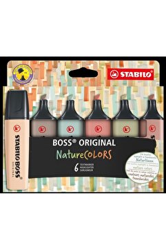 Stabilo Boss Nature Colors 6 Renk Işaretleme Kalemi 70 6 2 2