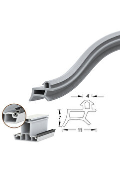 CONTACALL Pimapen Pvc Kapı Pencere Fitili Contası 25 Metre Gri