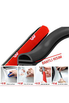 CONTACALL Otomobil Fitili Iki Kapı Arası Fitili Orta Direk Fitili 2 Metre Kendinden Yapışkanlı Rüzga