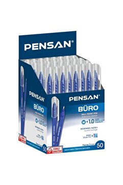 Pensan Orjinal BÜRO Mavi Tükenmez Kalem Ince Uçlu 50'li Pk (PENSAN)
