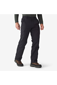 Decathlon Solognac Erkek Kışlık Kargo Avcı Pantolonu 0 °C - Siyah - Avcılık ve Doğa Gözlemi - 100