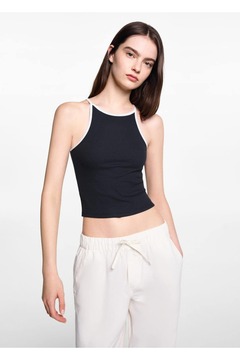 MANGO Teen Pamuklu askılı tişört