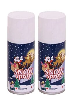 Parti Dolabı 2 Adet Yılbaşı Kar Spreyi 150 ml (ERİMEYEN, AĞAÇ, PENCERE VE CAM IÇİN KALICI YAZI KAR SPREYİ)