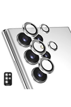 Fibaks Samsung Galaxy S23 Ultra 5 Parça Kamera Lens Koruyucu Cam Kamera Koruma Kılıf