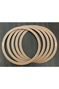 Rapithwin Ham Mdf Vidasız Dış Çap: 30cm Iç Çap: 25 Cm 5 Adet Kasnak Seti Düş Kapanı Ve Makrome Örgü Için