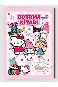 ZNC My Melody ve Arkadaşları, Toca Boca Çocuklar İçin Boyama Kitabı (20 Tam Sayfa Resimli Boyama Kitabı)
