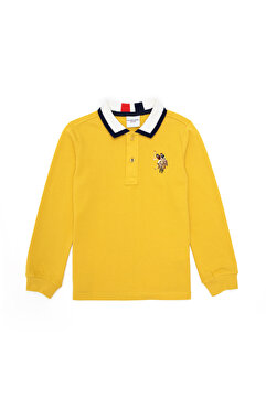 U.S. Polo Assn. Erkek Çocuk Sarı Basic Polo Yaka Sweatshirt 50289140-VR094