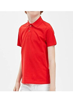 Genel Markalar Kısa Kol Çocuk Düz Renk Okul Lakos T-shirt