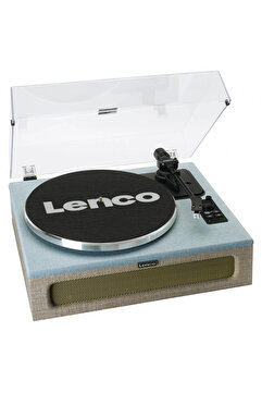 Lenco LS-440BUBG Mavi Kumaş Dahili Hoparlörlü Bluetooth Pikap