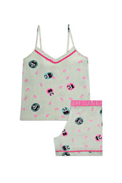 Suwen Panda Atlet Şort Pijama Takımı