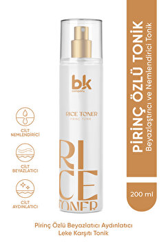 BK COMPANY Pirinç Özlü Beyazlatıcı Aydınlatıcı Leke Karşıtı Pirinç Tonik Rice Toner 200 ml