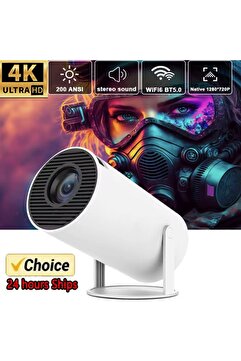 Choice 2024 New Projector HY300 PRO 4K Android 11 Dual Wifi6 260ANSI Allwinner H713 BT5.0 1080P 1280*720...