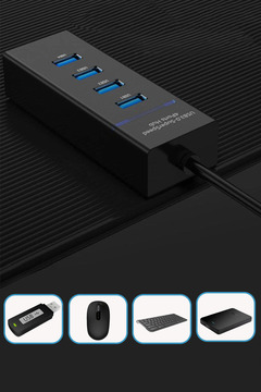 Beatitude 4 Portlu 3.0 Usb Çoklayıcı Hızlı Bilgisayar Notebook SD Kart Type C I phone Şarj Dönüştürücü Hdmi