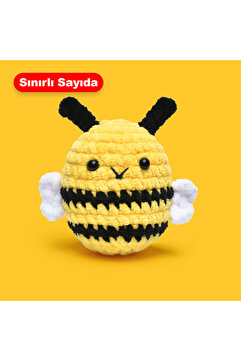 The Gookie Amigurumi Arı Tığ Kiti, Amigurumi Örgü Seti, Tığ Işi Amigurumi Örgü Oyuncak Seti