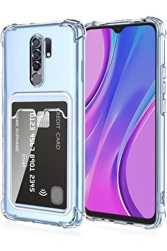 Fibaks Redmi Note 8 Pro Kılıf Kamera ve Köşe Korumalı Arkası Kartlıklı Cüzdanlı Darbe Emici Kapak