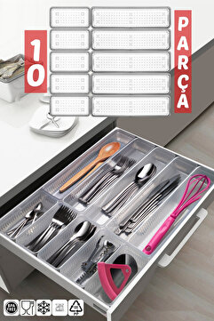 Nandy Home 10 Parça Çekmece İçi Kaşıklık, Düzenleyici, Organizer