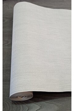 oskar Açık Gri Desenli Duvar Kağıdı 5m2 Simli sade duvar kağıdı, 53 x 1000