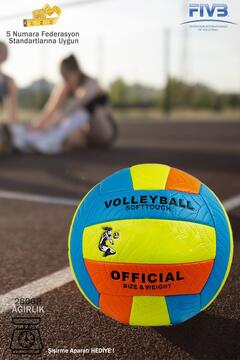 x1marka 1.Kalite Yumuşak Yüzey Dikişli Soft Touch Voleybol Topu İç ve Dış Mekan 5no Çift Astar Eğitici Top