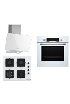 Bosch Beyaz 3 Lü Ankastre Set 298 ( Hbf512bw1t - Pop6c2p31o - Dwk63pj20t )