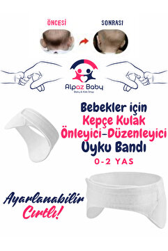 Genc Home Bebek Kepçe Kulak Bandı / Kepçe Kulak Önleyici-Düzenleyici Uyku Bandı (0- 2 Yaş Arası Uygun)