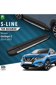 S Dizayn Nissan Qashqai 2 S-Line Krom Yan Basamak 173 Cm 2014-2021 A+ Kalite NI-QS2-YBS-SL-KA-173