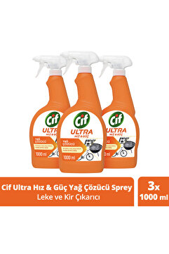 Cif Ultra Hız & Güç Yağ Çözücü Sprey Leke Ve Kir Çıkarıcı 1000 ml