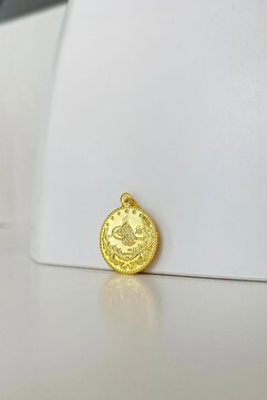 Bayar Gold 14 Ayar Altın Baskı Tuğra Kolye Ucu 1,8 cm