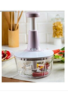 BEST UND BEST 3 Çelik Bıçaklı Basmalı El Rondosu Rende Pratik Bas Kes Doğrayıcı Blender