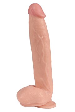 Lolita Shop Kalın Damarlı Ultra Büyük Gerçekçi Güçlü Vantuzlu 30 Cm Süper Tam Realistik Penis Dildo