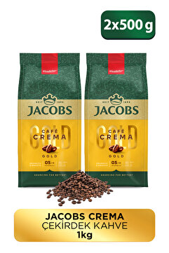Jacobs Cafe Crema Çekirdek Kahve 500gr X 2 Adet