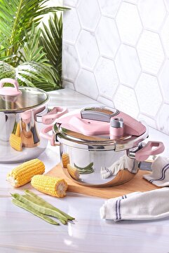 Karaca Perfect Pink Indüksiyon Tabanlı Düdüklü Tencere Seti 4 6 Lt