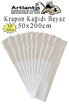 Artlantis Renkli Krapon Kağıdı 50x200 cm 10 Adet Renkli Grapon Kağıdı Okul Sınıf Etkinlik Kreş Okul Öncesi Kır