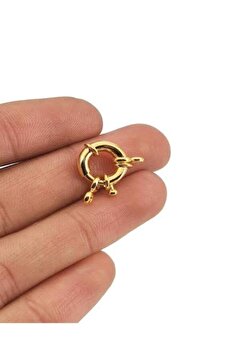 LE&DA Accessory Gemici Kilitli Sistem Kolye Ucu Altın Kaplama 13 Mm Gemici Kilit Kolye Gemici Dümeni Uç 1 Adet