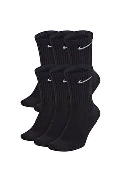 Nike Everyday Cush Crew Siyah 6lı Çorap SX7666-010