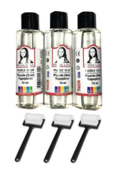 Artlantis Puzzle Yapıştırıcı 70 Ml 3 Adet Ve Silindir Sünger Fırça 3 Adet Monalisa Pazıl Yapıştırıcısı