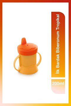 Tupperware İlk Bardak Biberonum Tropikal 200 ml Çocuk Suluğu Kulplu