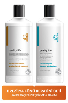 Quality Life Brezilya Fönü Keratini Seti - Keratin Saç Düzleştirici - Keratin Saç Bakımı Seti Bakım - 6 Ay Etkili