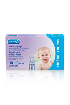 Alvita Serum Fizyolojik 20 Flakon 01/2025 Miadlı