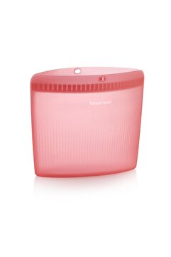 Tupperware Silikon Yemek Taşıma Çantası XL Pembe Yeniden Kullanılabilir