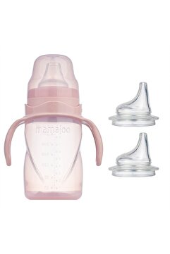 Mamajoo Kulplu Eğitici Bardak 270 ml & Yedek Ikili Bardak Ucu / Powder Pink