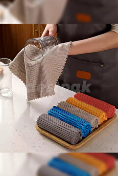 Destpak 5 ADET Ultra Kaliteli İz Bırakmayan Mikrofiber Bez - Her Yüzeye Uygun - Mutfak Bezi - Tezgah Bezi